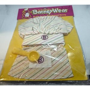 Vintage BarneyWear Chef Collection Outfit Barney the Dinosaur Costume Sealed
